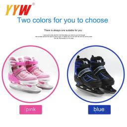 Patins de gelo ajustáveis para homens e mulheres, Sapatos de hóquei no gelo Patin, Quente para crianças, Adulto - Image 5