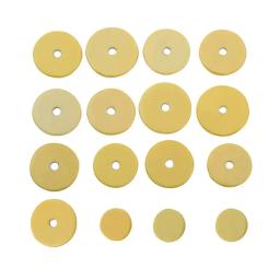 Flauta pad para chave, amarelo cortiça almofada, almofada de couro, peças de reposição instrumento musical, 16pcs - Image 5