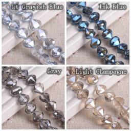 Facetado Contas De Vidro De Cristal para Fazer Jóias, Forma De Vieira, Brilhante, Brilhante, Colorido, Solto, Descobertas DIY, 11x12mm, 10Pcs - Image 5