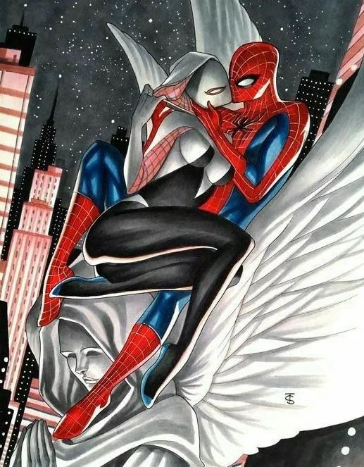 5D Pintura Diamante Kit para Home Decor, Velvet Canvas, Spider Man, Gwen DIY, Mosaico Imagem, Ponto Cruz, Bordado, 120 cores, Disney, Novo - Image 1