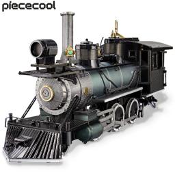 Piececool 3D Metal Mogul Locomotiva Puzzle, Modelo de Montagem, Kit Building, Brinquedos DIY para Adultos, 282Pcs - Image 1