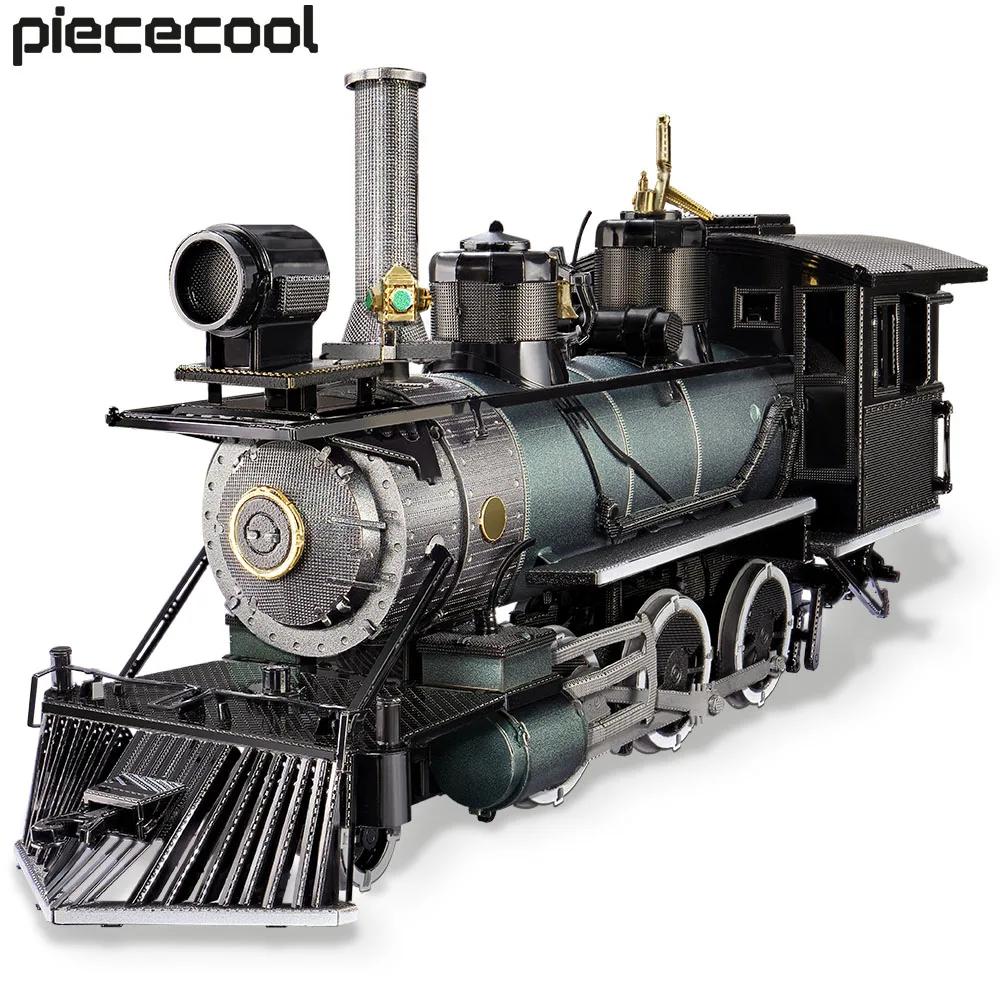 Piececool 3D Metal Mogul Locomotiva Puzzle, Modelo de Montagem, Kit Building, Brinquedos DIY para Adultos, 282Pcs - Image 1
