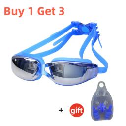 Óculos de natação anti-nevoeiro profissionais para homens e mulheres, impermeável, ajustável, silicone, lente de proteção UV, presentes para adultos - Image 1