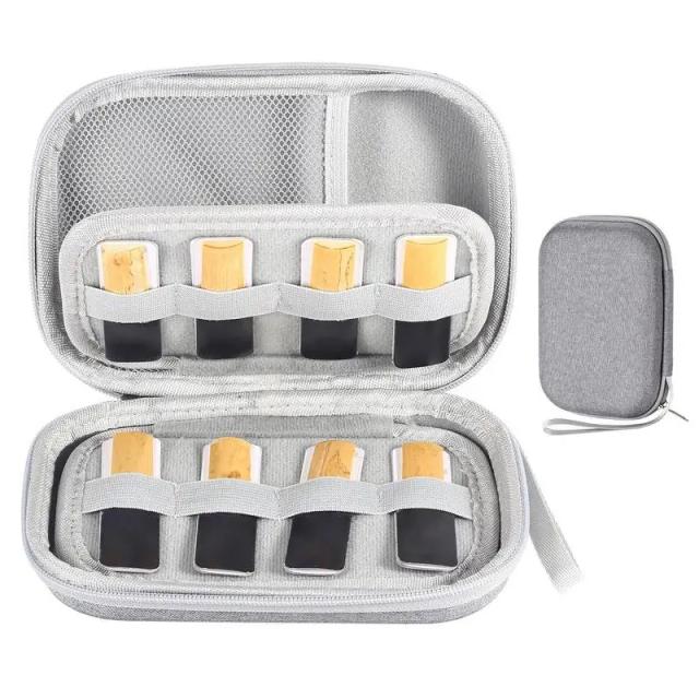 Estojo para Reeds de Clarinete e Saxofone, Capacidade para 20 peças, Protetor Anti-Impacto e Porta-Reeds Multifuncional