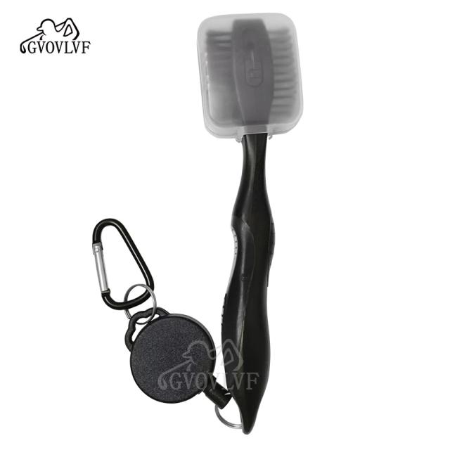 Escova de Limpeza para Golfe com Ponta Retrátil - Ferramenta Extragrande para Ferros de Madeira e Acessórios de Calçados
