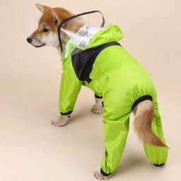 À prova dwaterproof água roupas para animais de estimação casaco de chuva impermeável do plutônio à prova dpu água macacão jaquetas para cães gatos husky teddy corgi - Image 3