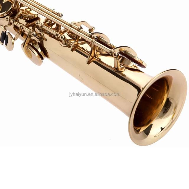 Saxofone Sopranino SEASOUND JYSP101 em Ouro Barato de Alta Qualidade para Instrumentos de Sopro