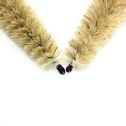 Bocal escova de limpeza para saxofone, sax, clarinete, trompete, flauta, acessórios, instrumento de sopro, marrom, natural mane, 2 pcs - Image 6