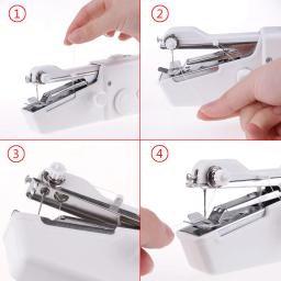 Portátil mini máquinas de costura bordado sem fio roupas à mão útil portátil máquinas de costura ferramentas de trabalho manual acessórios - Image 6