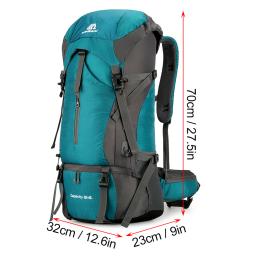 Weikani Large Capcity Caminhadas Mochila, Resistente à Água, Escalada, Camping, Trekking, Mochila de Viagem com Capa de Chuva, 70L - Image 5