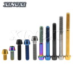 Xingxi titânio m6x10 16 18 20 25 30 35 40 45 50 55 60 65mm chave allen parafuso de cabeça cônica para bicicleta fone de ouvido freio parafusos - Image 4