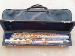 Prata e ouro instrumento musical flauta, abrir e fechar, C Tune, E-Key, flauta de música profissional, 481H, 17 Key, fotos reais - Image 6