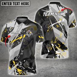 Camisa Polo de Bilhar masculina, Polo Casual Unisex, Pintura Colorida, Nome Personalizado, 3D Estampado Em Todo o Tamanho, Verão, WK169 - Image 2