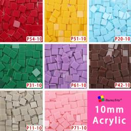 200 pcs/pacote 1cm acrílico mosaico/telha de mosaico plástico para diy arte hobbies artesanato material minúsculo mini telha de mosaico de resina - Image 5