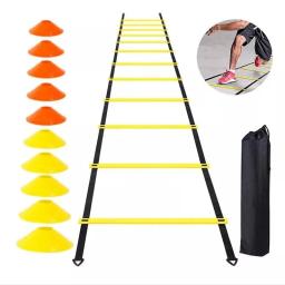 Agilidade conjunto de escada de treinamento de futebol escada velocidade 12 pçs logotipo disco fitness ginásio musculação treinamento físico - Image 1