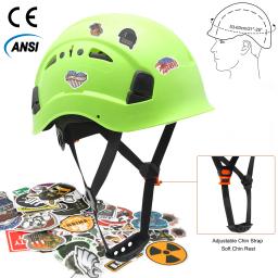 Capacete de segurança de ventilação grande com 50 PCs adesivos, abs, construção, chapéu CE, óculos, escalada, viseira, resgate, boné de trabalho - Image 1