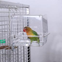Caixa banho para pássaros, gaiola suspensa, brinquedo para banheira, para periquitos, calopsitas, lovebird, caixa banho - Image 5