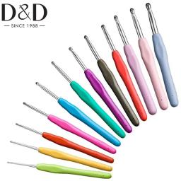 Gancho de crochê ergonômico para mãos artríticas, agulhas de tricô extra longcu para iniciantes e fios de crochê, 2.5mm-8mm - Image 1