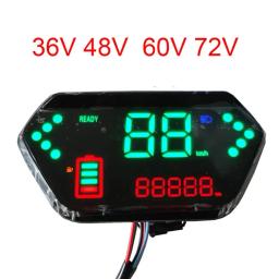 36 48v 60v 72v display lcd medidor painel de controle acessórios da bicicleta elétrica para scooter motor interface 6pin - Image 5