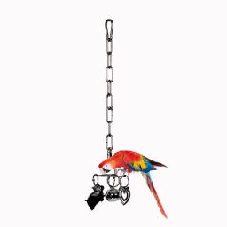 304 Stainless Steel Parrot Toy Display Rack, Escalada Suspensa, Diamante Grande, de tamanho médio, máquina cinza, Puzzle Bird Cage, Gaiola Suspensa - Image 6