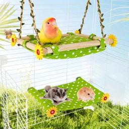 Pet Hammock Pendurado, Cama Ninho Quente, Papagaio Casa, Gaiola de Pássaro Lavável Removível, Poleiro para Hamster, Agaporni - Image 1