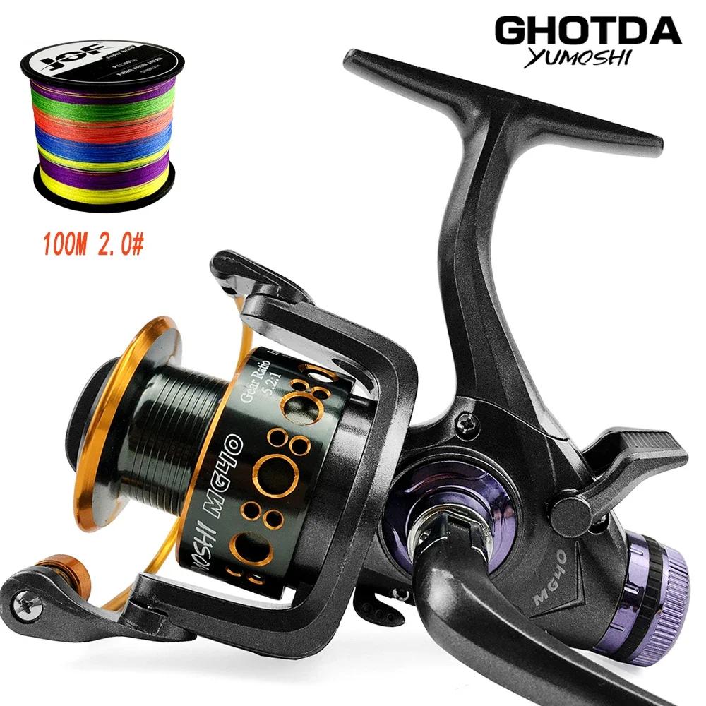 Alta velocidade 5.0:1 / 5.2: 1 carretel de pesca de água salgada roda de carpa sistema de freio duplo 3000 4000 5000 6000 ferramentas de pesca com linha - Image 1