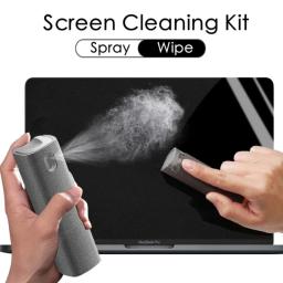 Microfiber Screen Cleaner Spray Bottle Set, Remoção de poeira, pano de limpeza, Limpe Óculos, Telefone, iPad, 2in 1 - Image 4