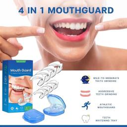 Bruxism Boxing Mouth Guard, protetor bucal para moer os dentes, atualizado guardas noturnos para moer, 2 tamanhos - Image 5