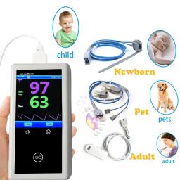 Oxímetro Handheld do pulso com exposição do tela táctil, veterinário, Neonatal, animal de estimação, hospital, clínica, agregado familiar, SPO2, PI do PR, adulto, 2,8" - Image 2