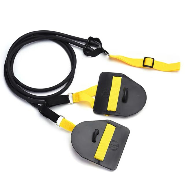 Conjunto de Treinamento Dryland Powercord com Pás e Faixas de Resistência para Força de Braço na Natação