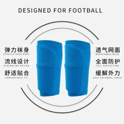 Caneleira de futebol com bolso para adultos e adolescentes, manga de compressão, caneleiras de futebol, suporte de proteção, 1 par - Image 2