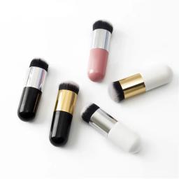 Nova moda chubby pier fundação escova plana creme pincéis de maquiagem profissional cosméticos escova destaque solto pó brus - Image 5