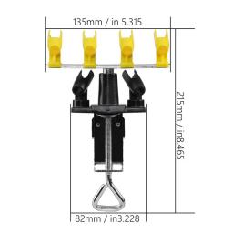 Universal Airbrush Stand Holder, Rotação de 360 °, Pistola de Peças, Airbrush Acessórios, Braçadeira, Detém Até 6 Airbrush - Image 2