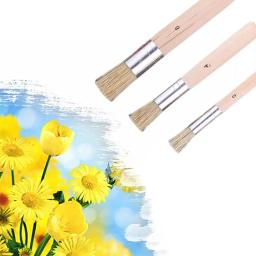 Conjunto pincéis pintura estêncil Y1UB 3 tipos pincel guache acrílico a óleo portátil - Image 2