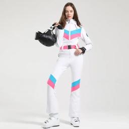Terno de esqui impermeável para mulheres, windproof snowboarding, macacão feminino, roupas ao ar livre, inverno, novo, 1 pc - Image 1