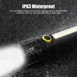 Lanterna LED de Alta Potência, Ultra Brilhante, Contas T6 Lâmpada, Tocha Impermeável, Zoomable, 5 Modos de Iluminação, USB Multi-função, Holofote - Image 4