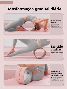 Roda de Yoga Larga para Flexão nas Costas, Equipamento de Pilates, Abertura de Ombros, Círculo de Exercício para Iantes e... - Image 2