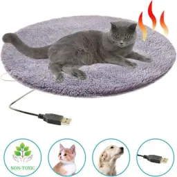 Suprimentos para animais de estimação do agregado familiar portátil macio pet fleece esteira gato almofada quente tapete térmico aquecimento elétrico - Image 1