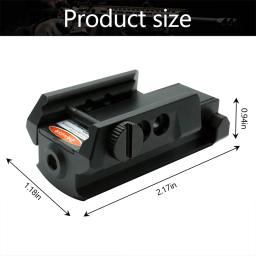 Caça Red Dot Visão Laser, Picatinny Visão Rail para Rifle, Glock, Pistola, Airsoft, Tiro Tático, comprimento de onda 650nm - Image 6