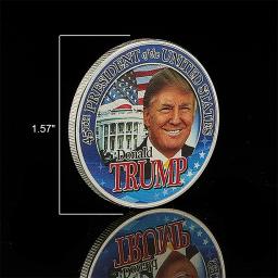 Moeda de Símbolo Colecionável com Exibição Cápsula, Donald Trump, EUA 45 ° Presidente, 1OZ - Image 4