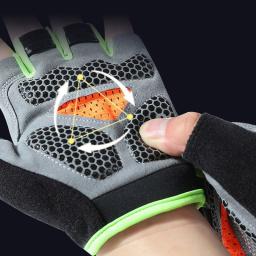 Luvas de meio dedo respirável para homens e mulheres, luvas antiderrapantes, luva de ginástica, fitness, esporte, treinamento - Image 3