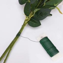Fio floral para artesanato coroas, fio remo flexível, florista fio verde, 22 calibre - Image 2