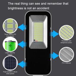 Iluminação Pública Solar ao Ar Livre, Impermeável, Automático, Amanhecer, Garagem, Jardim, Potente, 200W, 6000mAh - Image 3