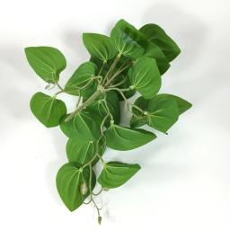 Terrário artificial planta para répteis anfíbio para tanque pet habitat decorações folhas tropicais realistas folha de plástico rattan - Image 5