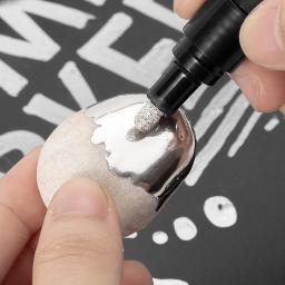 Espelho Galvanoplastia Marcador, Ouro, Prata, Cobre, Modelo Toy, Reparação Líquido Caneta Cromo, DIY Pintura Reflexiva Metal, 3 Cores - Image 3