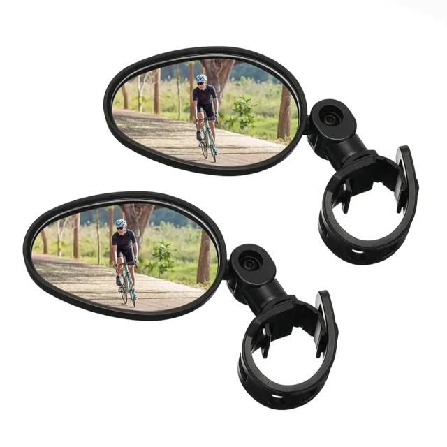 Espelho Retrovisor Oval para Bicicleta com Rotação de 360 Graus e Ajuste, Ideal para Guiador de Scooter Elétrico