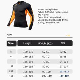 OULYLAN-Fato de mergulho neoprene masculino, casaco quente, tampo dividido, à prova de vento, surf, lancha, 2mm - Image 5