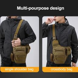 Bolsa de ombro de pesca à prova dwaterproof água esportes ao ar livre ciclismo crossbody peito único mochila viagem escalada acampamento tático bolsa - Image 3