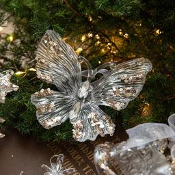 Simulação acrílica Pingentes de gelo, ornamento pendurado, enfeites de bola, Decorações de Natal para casa, Ano Novo 2024 - Image 5