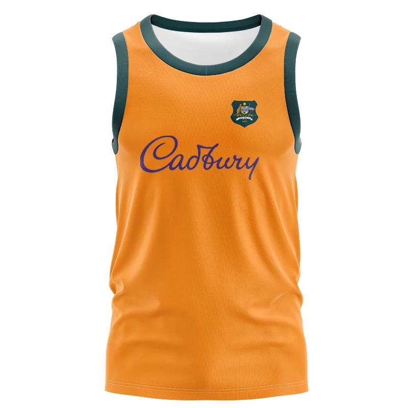 Jersey australiano WALLABES-rugby para homens, colete polo, jaqueta singlet, hoodies, camisa de rugby, 2024 - Image 1